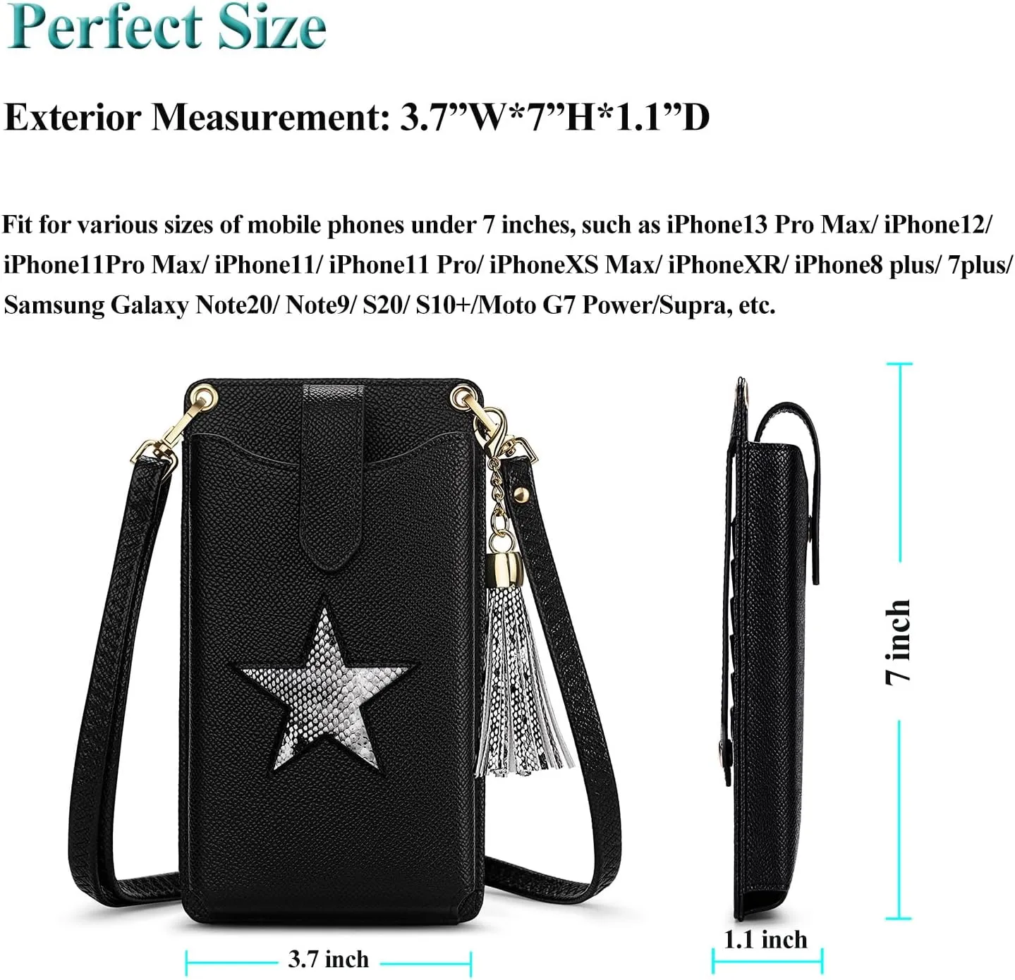 Peacocktion Small Crossbody Cell Phone Purse for Women, Lightweight Mini Small Crossbody Bags for Women with Card Slots