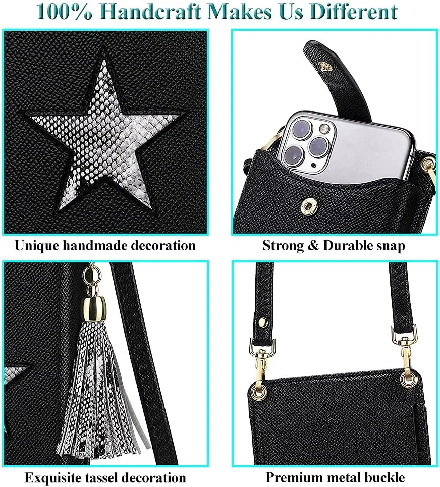 Peacocktion Small Crossbody Cell Phone Purse for Women, Lightweight Mini Small Crossbody Bags for Women with Card Slots