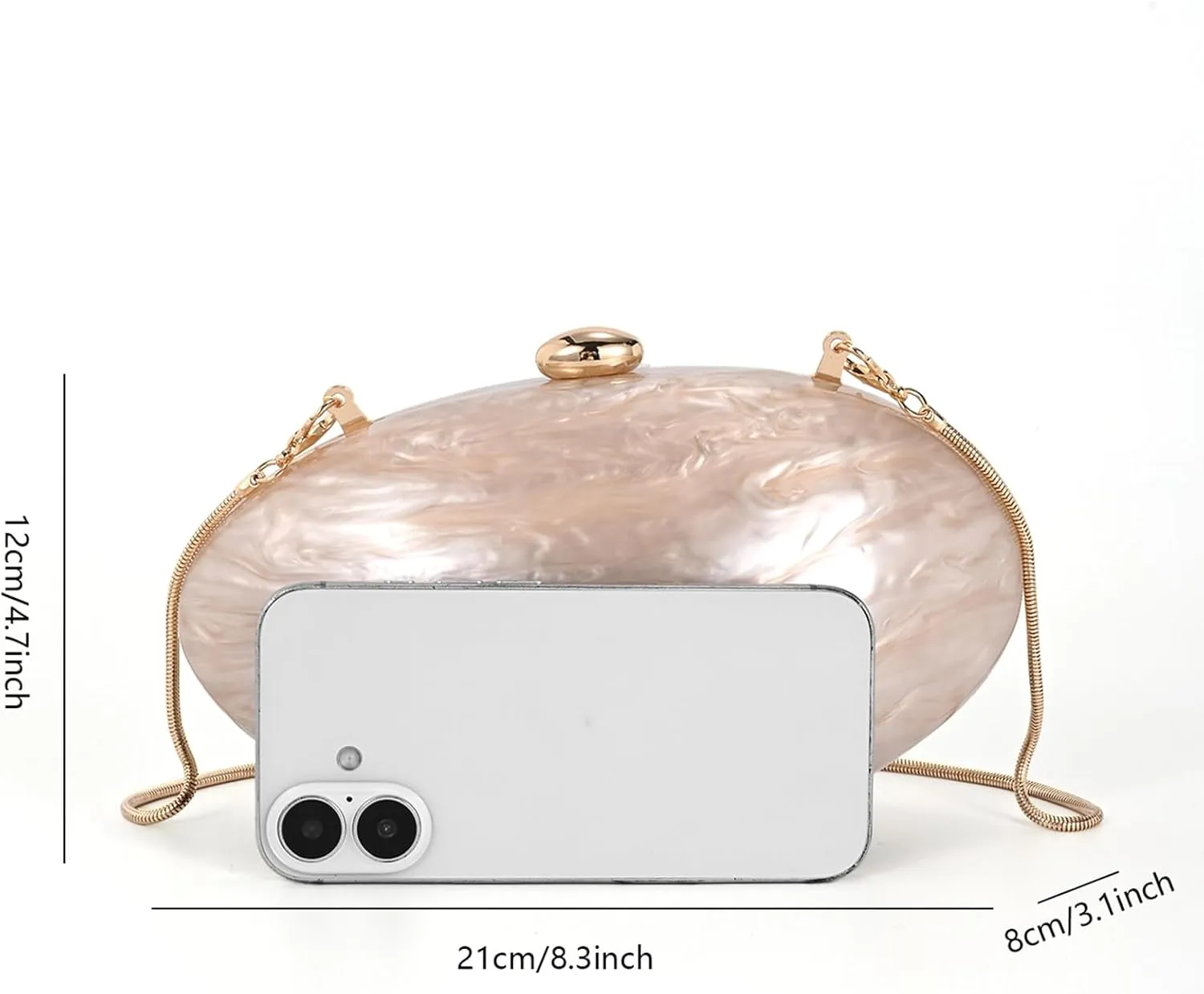Pearl Clutch Purses For Women,Shell Acrylic Handbags Evening Bag Purse Small Shoulder Crossbody Bags Wedding Designer