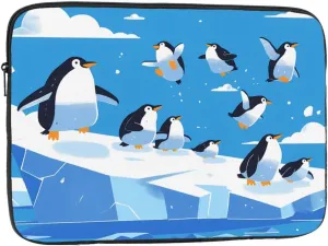 Penguins on The Iceberg Prints Shockproof Portable Laptop Sleeve Bag 17 inch - Protective Case for Men and Women's Business Travel, Office Daily Use