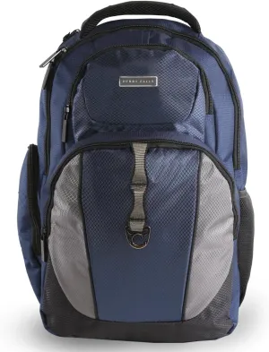 Perry Ellis Men's P19 Business Laptop Backpack with Tablet Pocket, Navy, One Size