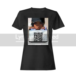 Personalised CEO or MUMTREPRENEUR QR CODED Anime Style Printed T Shirt. Start Generating Yours With Our Facility and Your URL. 
(Theme: "Not just a pretty face, I run my own business!")
