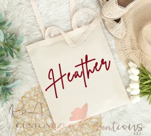 Personalized Canvas Tote