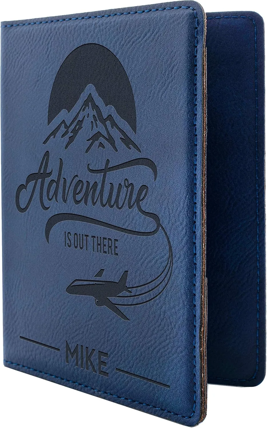 Personalized Passport Holder, Leatherette Passport Cover for Women and Men, Custom Travel Accessories, Travel Wallet, Family Passport Wallet, Travel Gifts - Blue