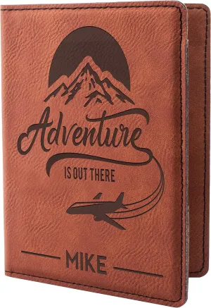 Personalized Passport Holder, Leatherette Passport Cover for Women and Men, Custom Travel Accessories, Travel Wallet, Family Passport Wallet, Travel Gifts - Rawhide Brown