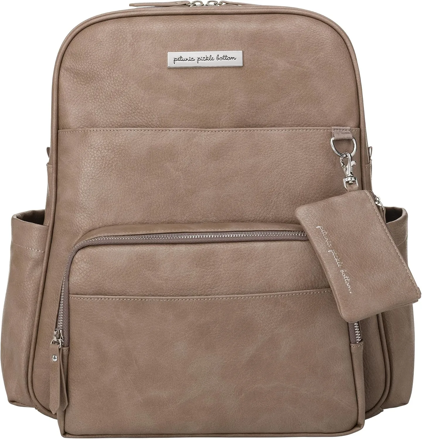 Petunia Pickle Bottom Sync Backpack, Diaper Bag for Parents, Stylish Baby Bag, Spacious Backpack, On-The-Go Moms, Mink