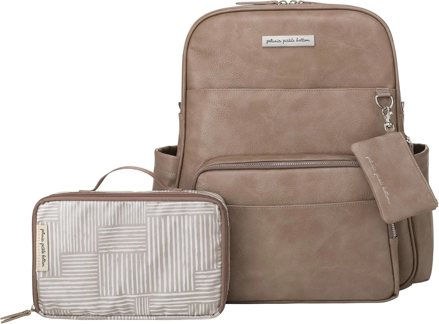 Petunia Pickle Bottom Sync Backpack, Diaper Bag for Parents, Stylish Baby Bag, Spacious Backpack, On-The-Go Moms, Mink