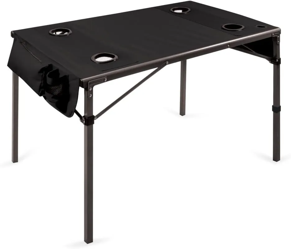 PICNIC TIME NCAA Appalachian State Mountaineers Soft Top Travel Table, Black, One Size (799-00-179-794-0)