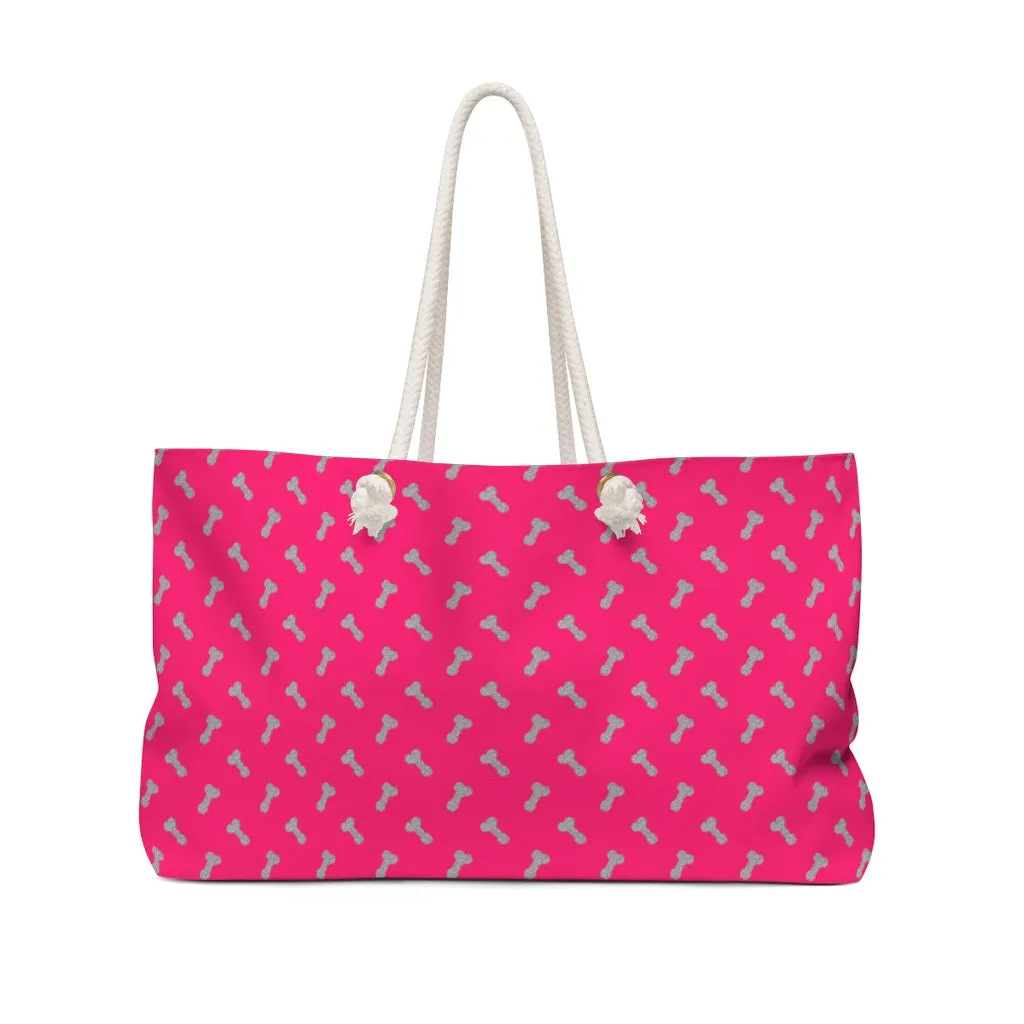 Pink Penis Trendy Oversized Weekender or Beach Tote