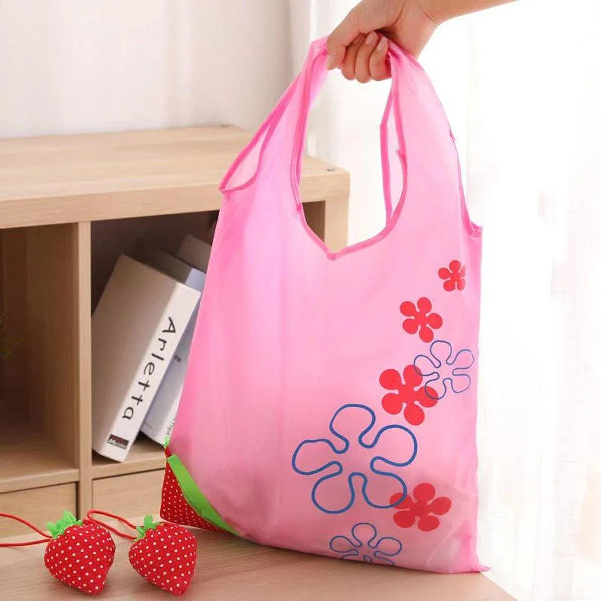 Polyester Reusable Grocery Bags Eco-Friendly 5PCS