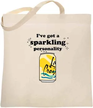 Pop Threads Ive Got a Sparkling Personality Funny Seltzer Canvas Tote Bag