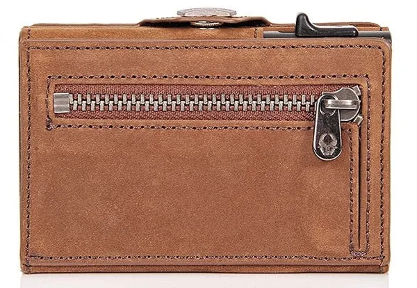 Pop-Up RFID Protection Genuine Leather Wallet