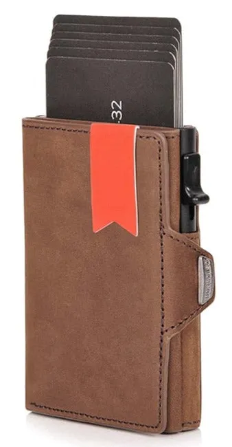 Pop-Up RFID Protection Genuine Leather Wallet
