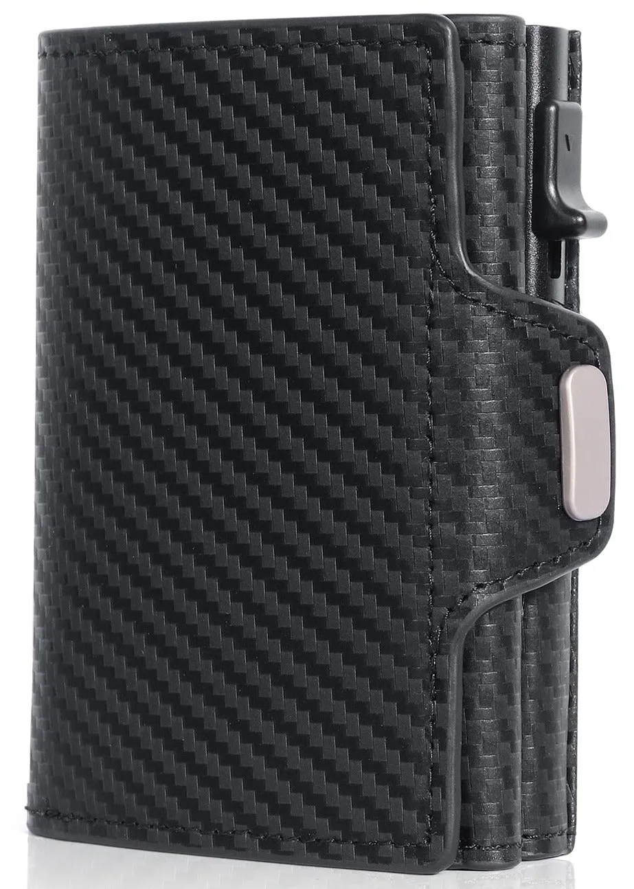 Pop-Up RFID Protection Genuine Leather Wallet