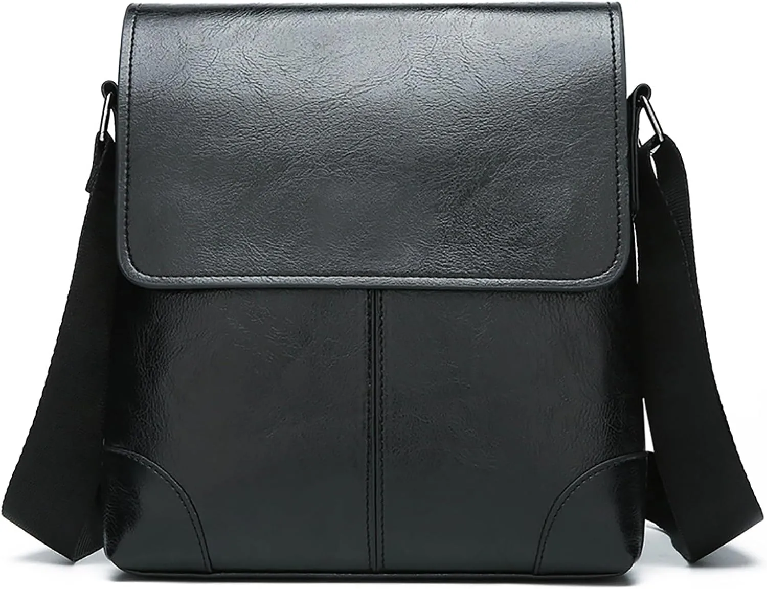 PORT&LOTUS Messenger Bags for Men - Small PU Leather Crossbody Bags