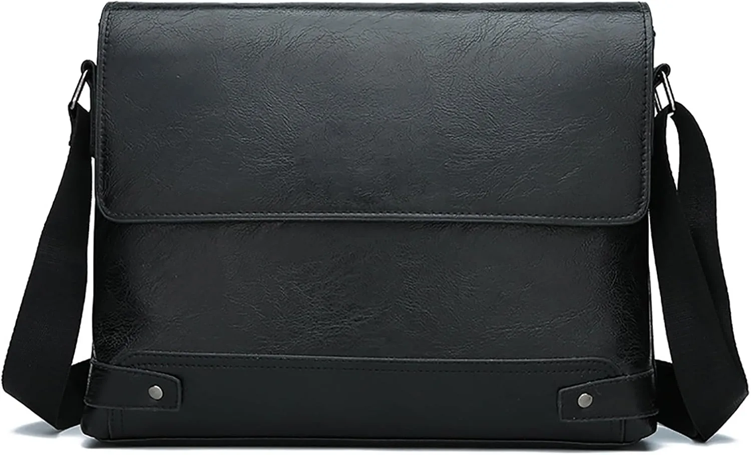 PORT&LOTUS Messenger Bags for Men - Small PU Leather Crossbody Bags