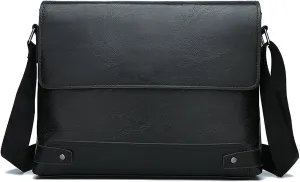 PORT&LOTUS Messenger Bags for Men - Small PU Leather Crossbody Bags