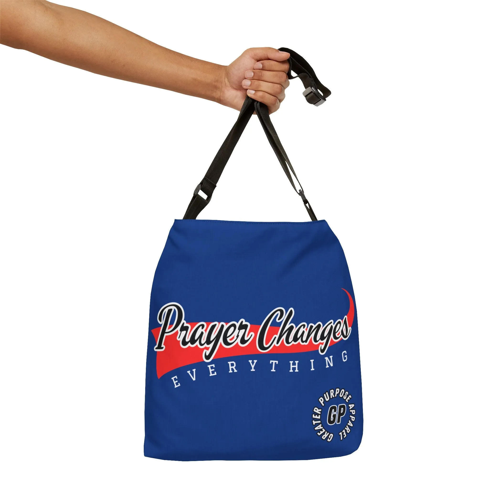 Prayer Changes Adjustable Tote (Blue)