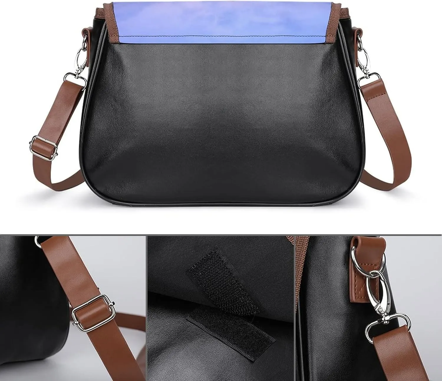 Printed Crossbody Bag Shoulder Bag PU Leather Women's Designer Satchels Thinking Tiger