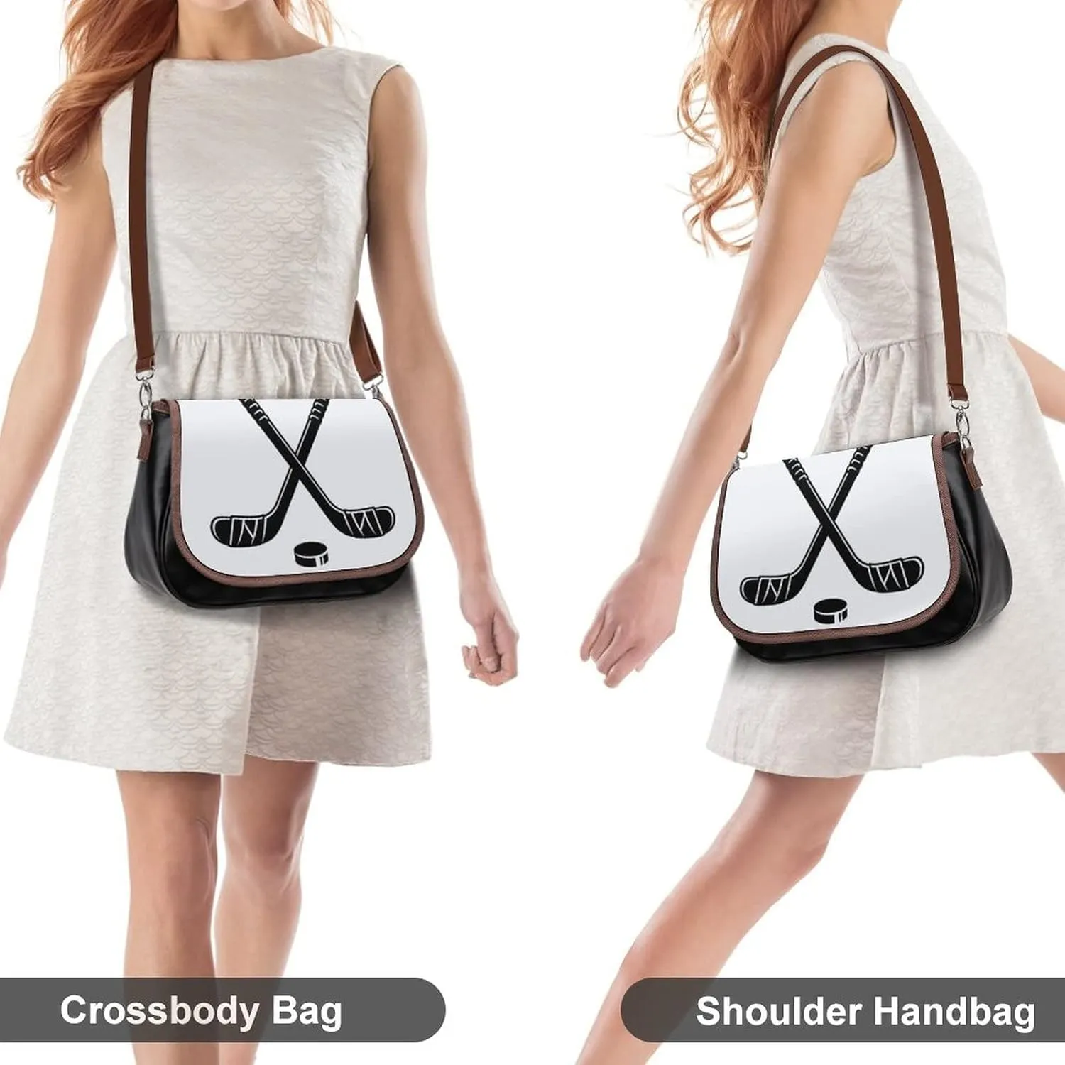 Printed Leather Crossbody Bags Women Shoulder Messenger Bags Designer Satchels Sports Hockey
