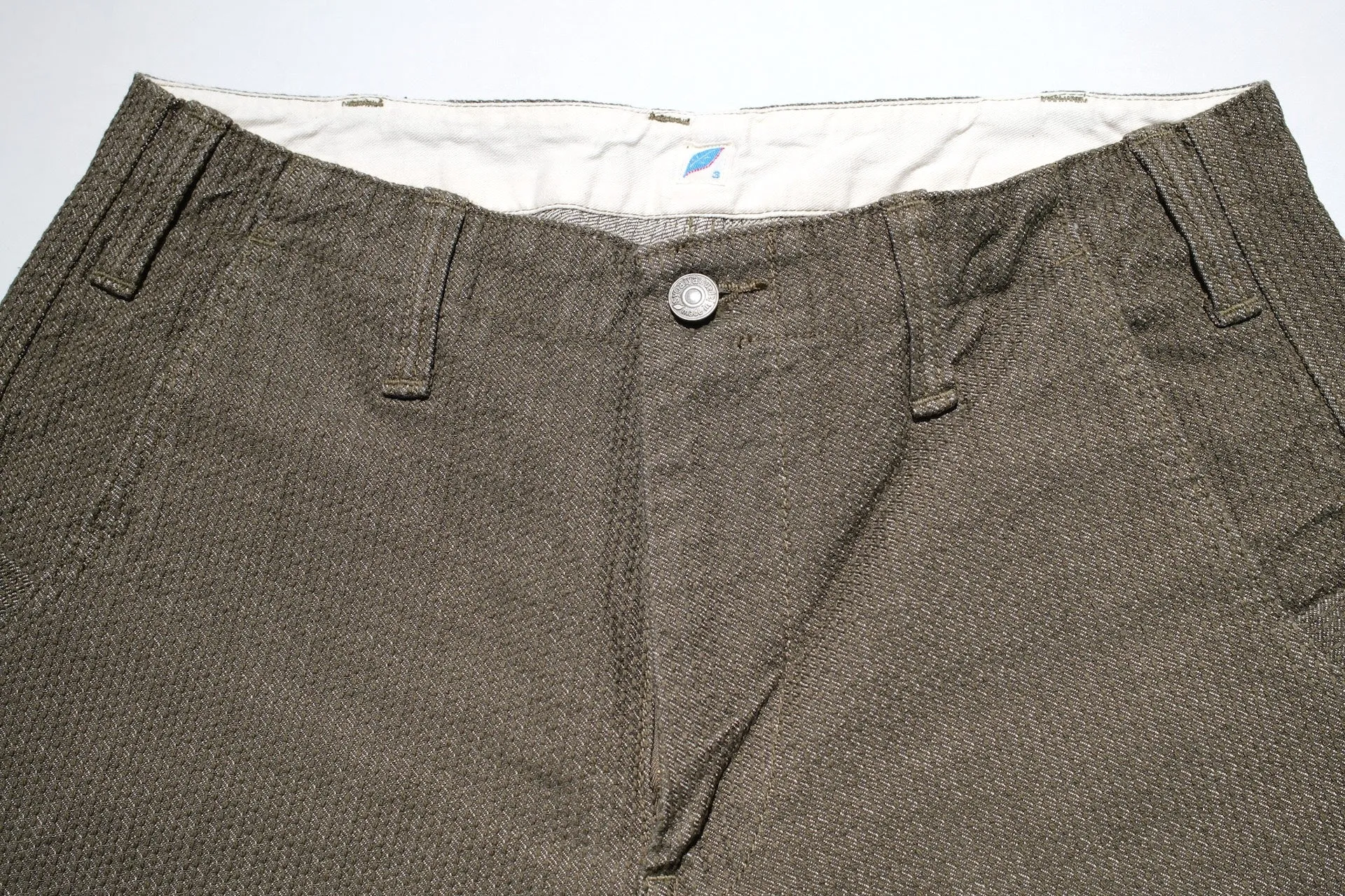 Pure Blue Japan 14oz Sashiko Shorts (Olive)