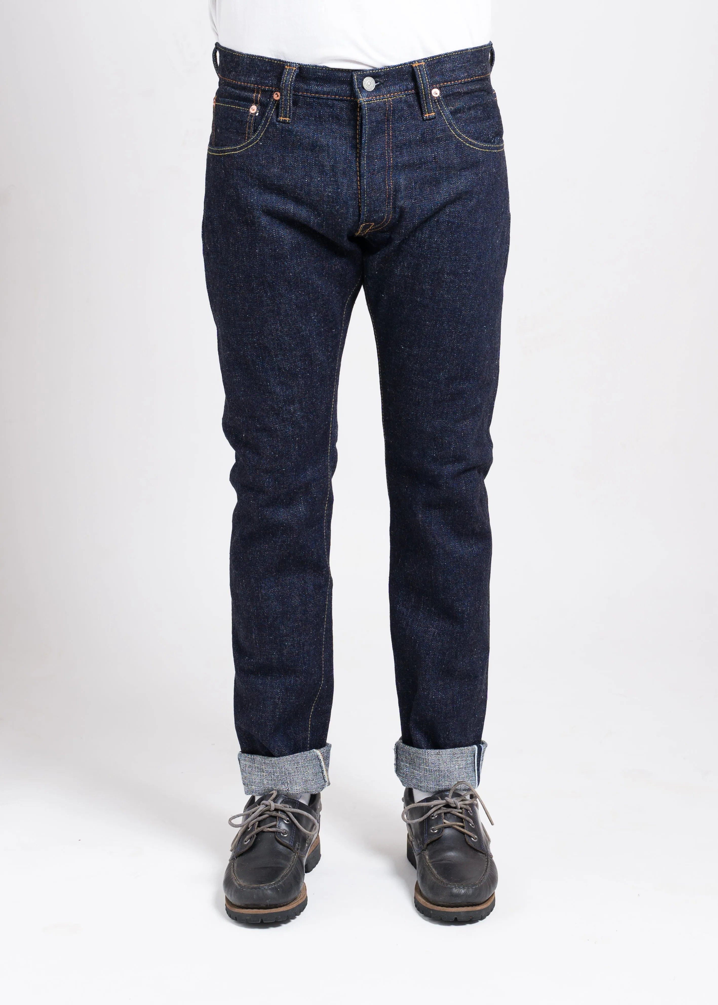 PURE BLUE JAPAN "SLB-013" 16.5OZ SLUB SLIM TAPERED JEANS