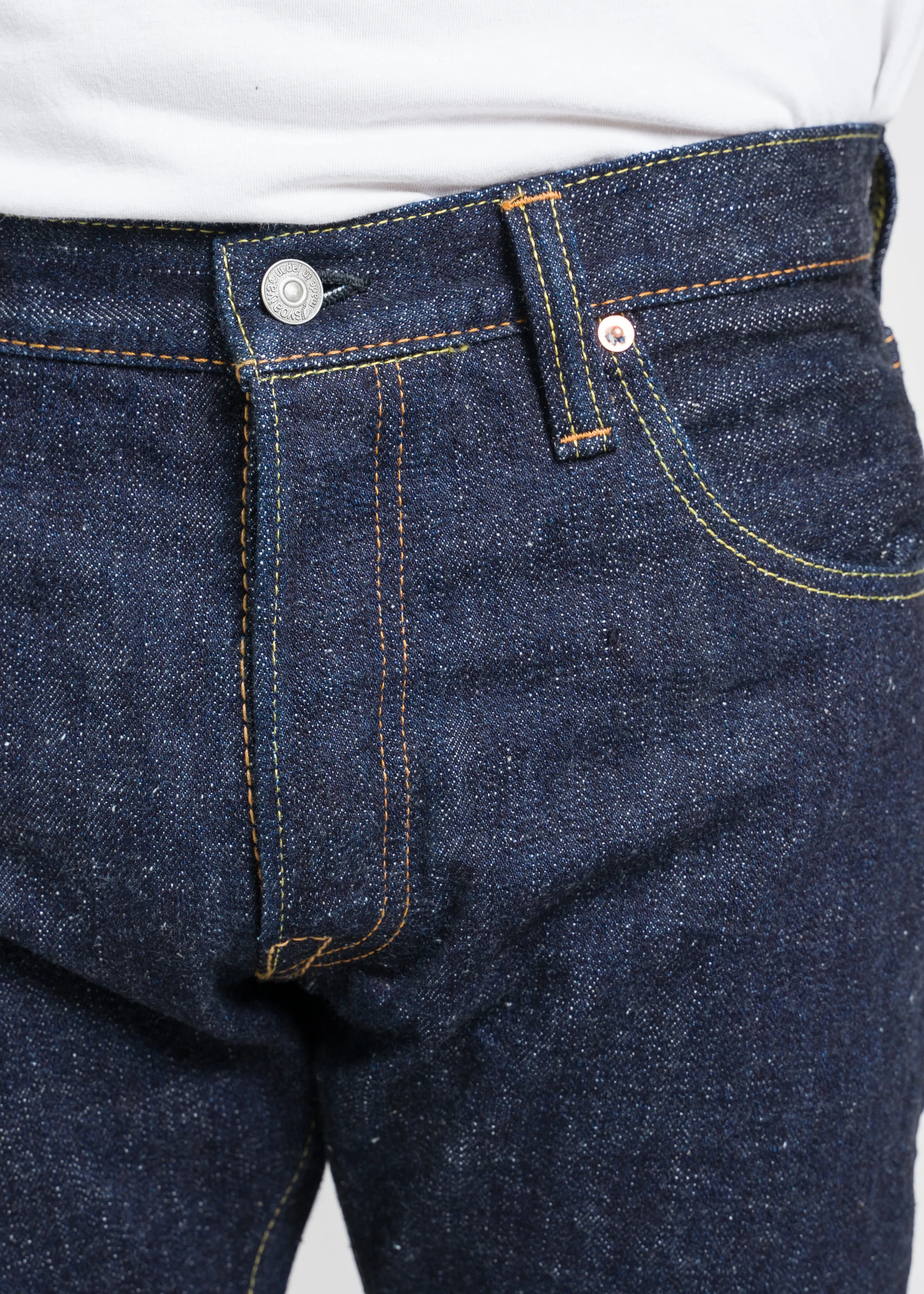 PURE BLUE JAPAN "SLB-013" 16.5OZ SLUB SLIM TAPERED JEANS