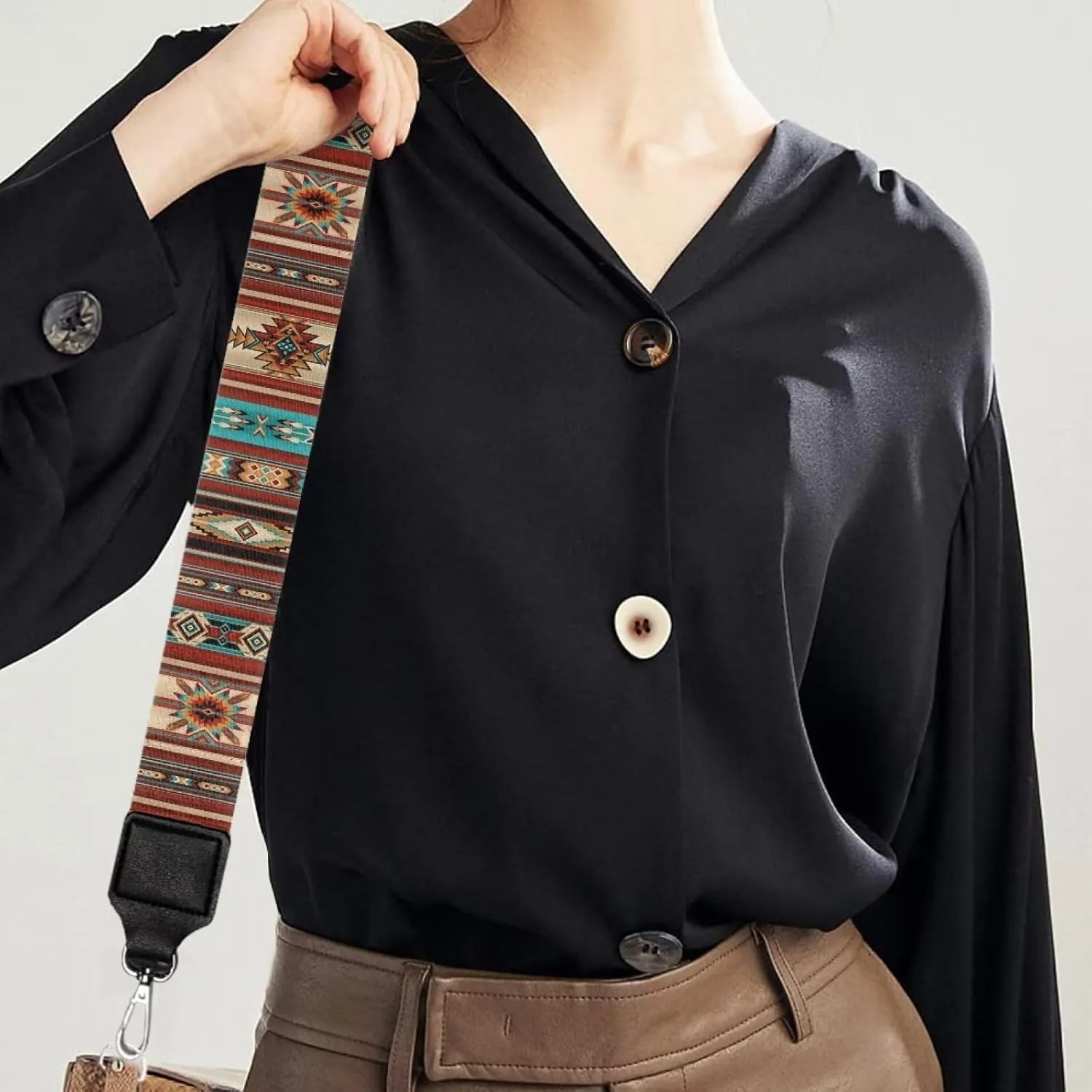 Purse Strap Crossbody Strap Tribe Aztec Design Adjustable Replacement Crossbody Straps Wide Shoulder Strap Canvas Belt for Handbag Satchel Guitar Camera