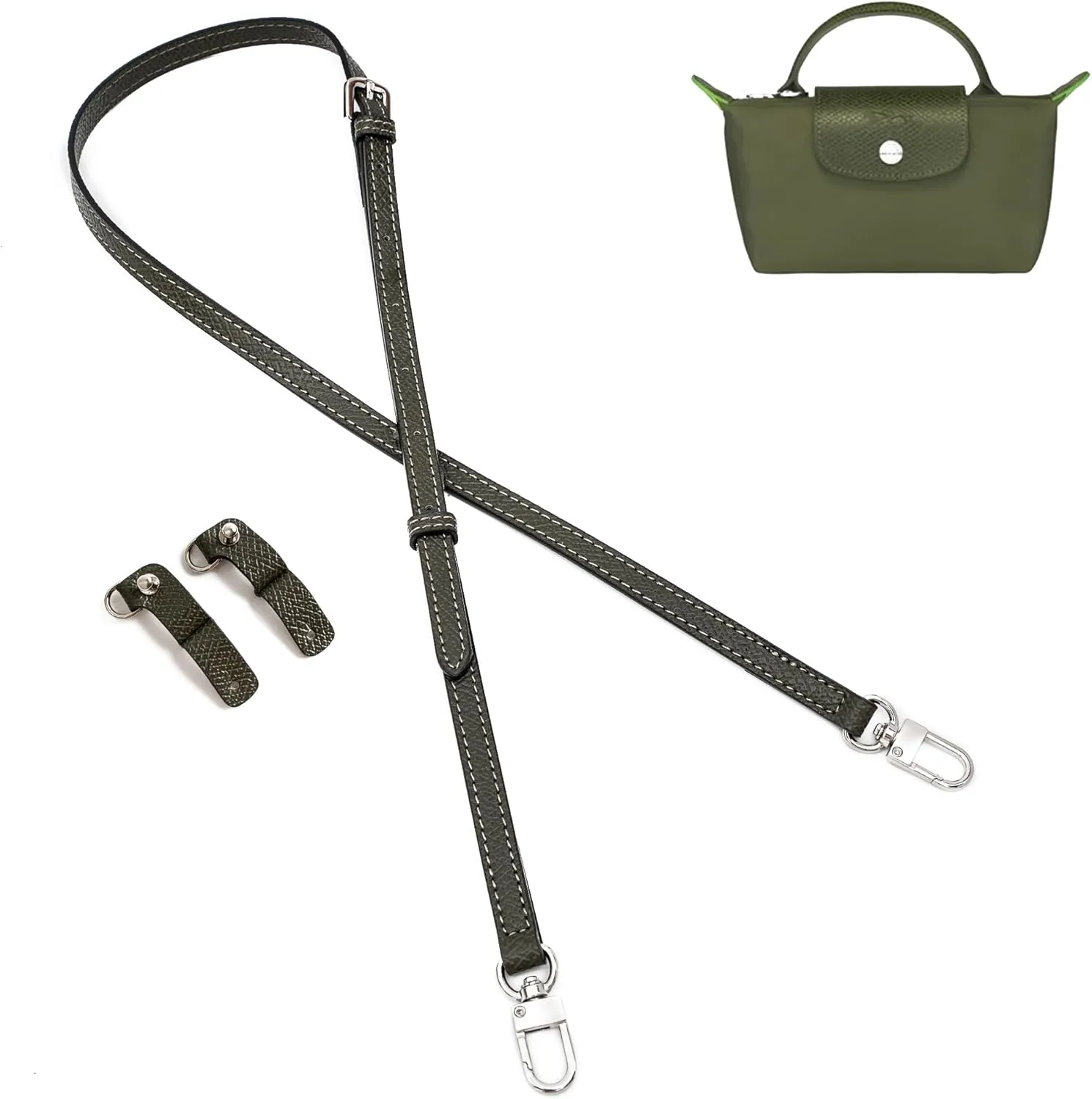 Purse Straps Replacement, Leather Handbag Crossbody Shoulder Strap kit Adjustable for Mini Tote Bag Women