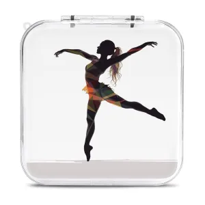 QMNBTES A Dancer Switch Game Case Switch Game Holder Cartridge Case Storage 12 Games & 2 Micro Sd Card Slots, Travel Carry Cases, Portable Games Card Storage, Hard Shell, Buckle Closure