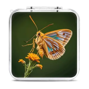 QMNBTES Beautiful Moth Wings Switch Game Case Switch Game Holder Cartridge Case Storage 12 Games & 2 Micro Sd Card Slots, Travel Carry Cases, Portable Games Card Storage, Hard Shell, Buckle Closure