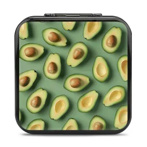 QMNBTES Green Pattern Switch Game Case Switch Game Holder Cartridge Case Storage 24 Games & 2 Micro Sd Card Slots, Travel Carry Cases, Portable Games Card Storage, Hard Shell, Buckle Closure