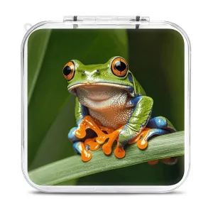 QMNBTES Peace Tree Frog Switch Game Case Switch Game Holder Cartridge Case Storage 12 Games & 2 Micro Sd Card Slots, Travel Carry Cases, Portable Games Card Storage, Hard Shell, Buckle Closure