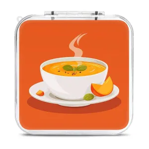 QMNBTES Pumpkin Soup Switch Game Case Switch Game Holder Cartridge Case Storage 12 Games & 2 Micro Sd Card Slots, Travel Carry Cases, Portable Games Card Storage, Hard Shell, Buckle Closure