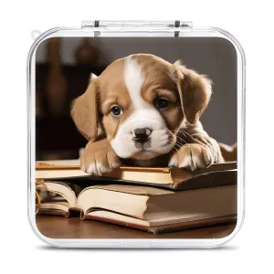 QMNBTES Puppy Dog Switch Game Case Switch Game Holder Cartridge Case Storage 12 Games & 2 Micro Sd Card Slots, Travel Carry Cases, Portable Games Card Storage, Hard Shell, Buckle Closure