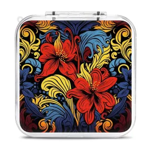 QMNBTES Red And Yellow Style Switch Game Case Switch Game Holder Cartridge Case Storage 12 Games & 2 Micro Sd Card Slots, Travel Carry Cases, Portable Games Card Storage, Hard Shell, Buckle Closure