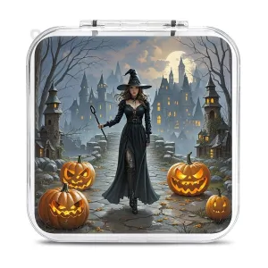 QMNBTES Witches Switch Game Case Switch Game Holder Cartridge Case Storage 12 Games & 2 Micro Sd Card Slots, Travel Carry Cases, Portable Games Card Storage, Hard Shell, Buckle Closure
