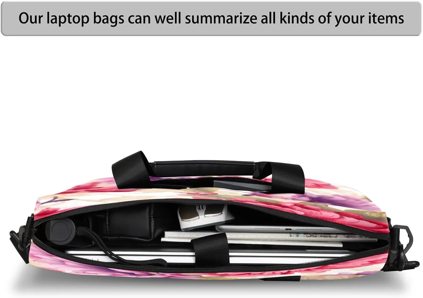QsirBC Waterproof 15.7 inch Laptop Bag, Business Computer Bag with Adjustable Shoulder Strap