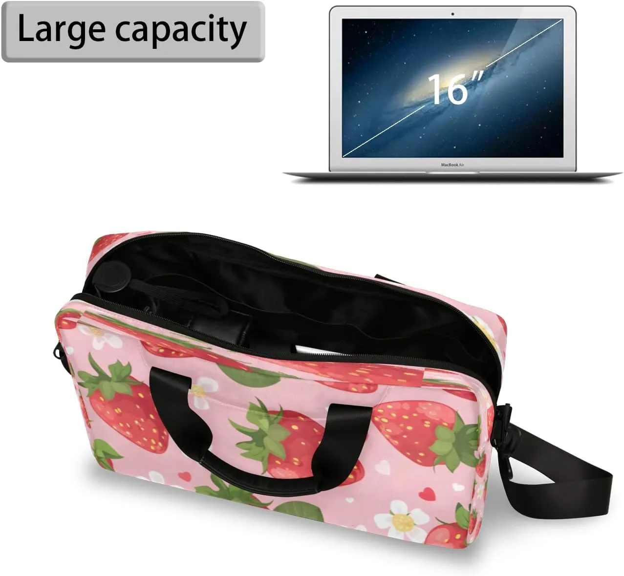 QsirBC Waterproof 15.7 inch Laptop Bag, Business Computer Bag with Adjustable Shoulder Strap