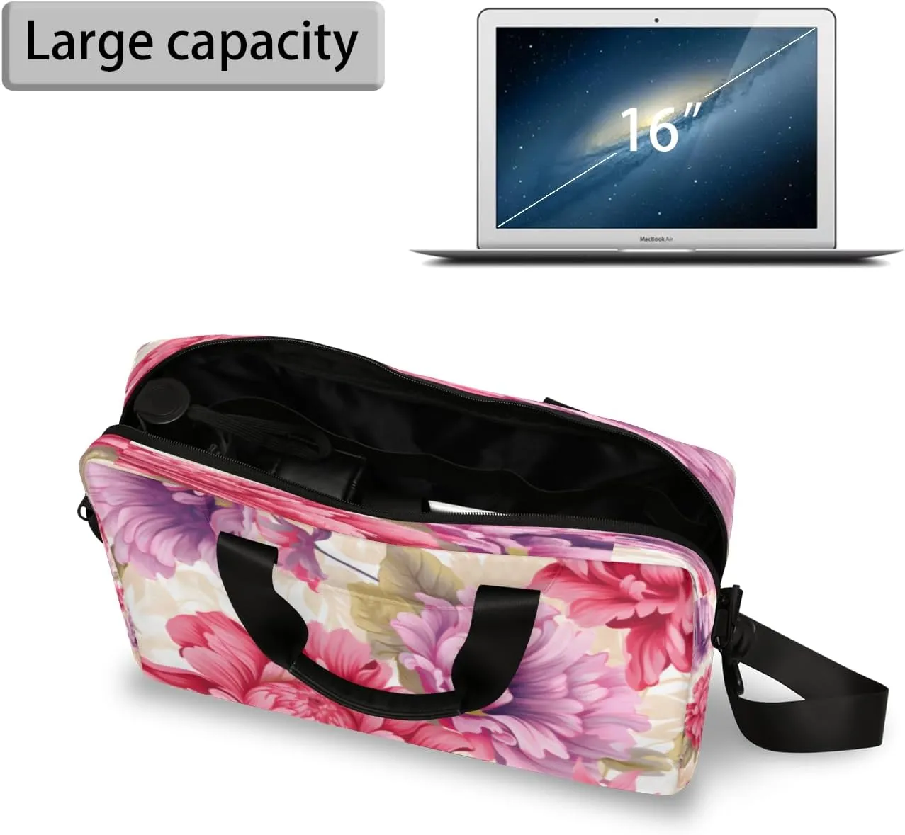QsirBC Waterproof 15.7 inch Laptop Bag, Business Computer Bag with Adjustable Shoulder Strap