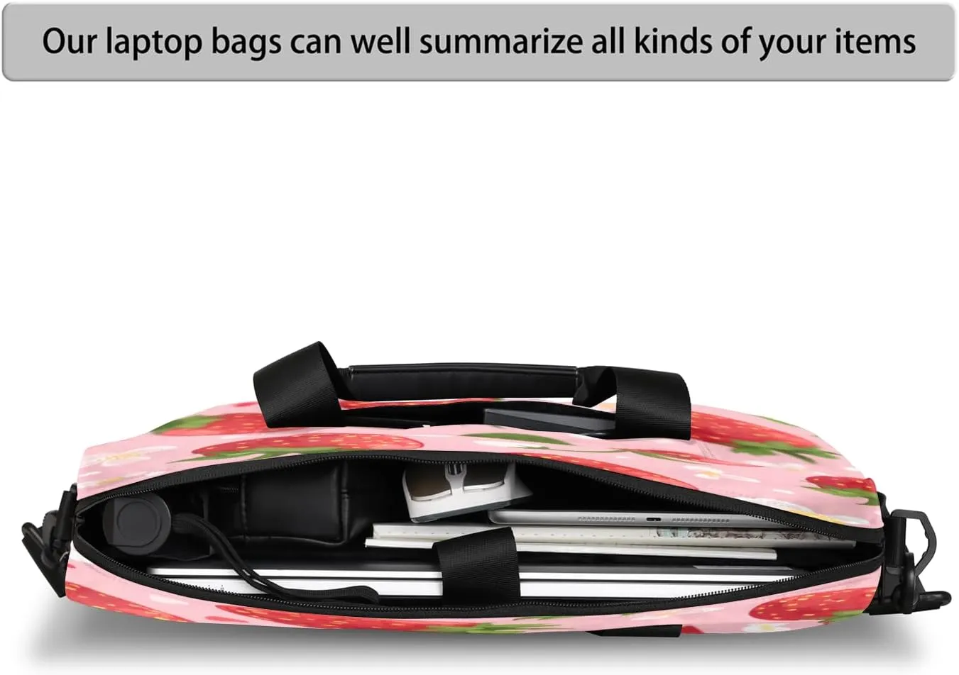 QsirBC Waterproof 15.7 inch Laptop Bag, Business Computer Bag with Adjustable Shoulder Strap