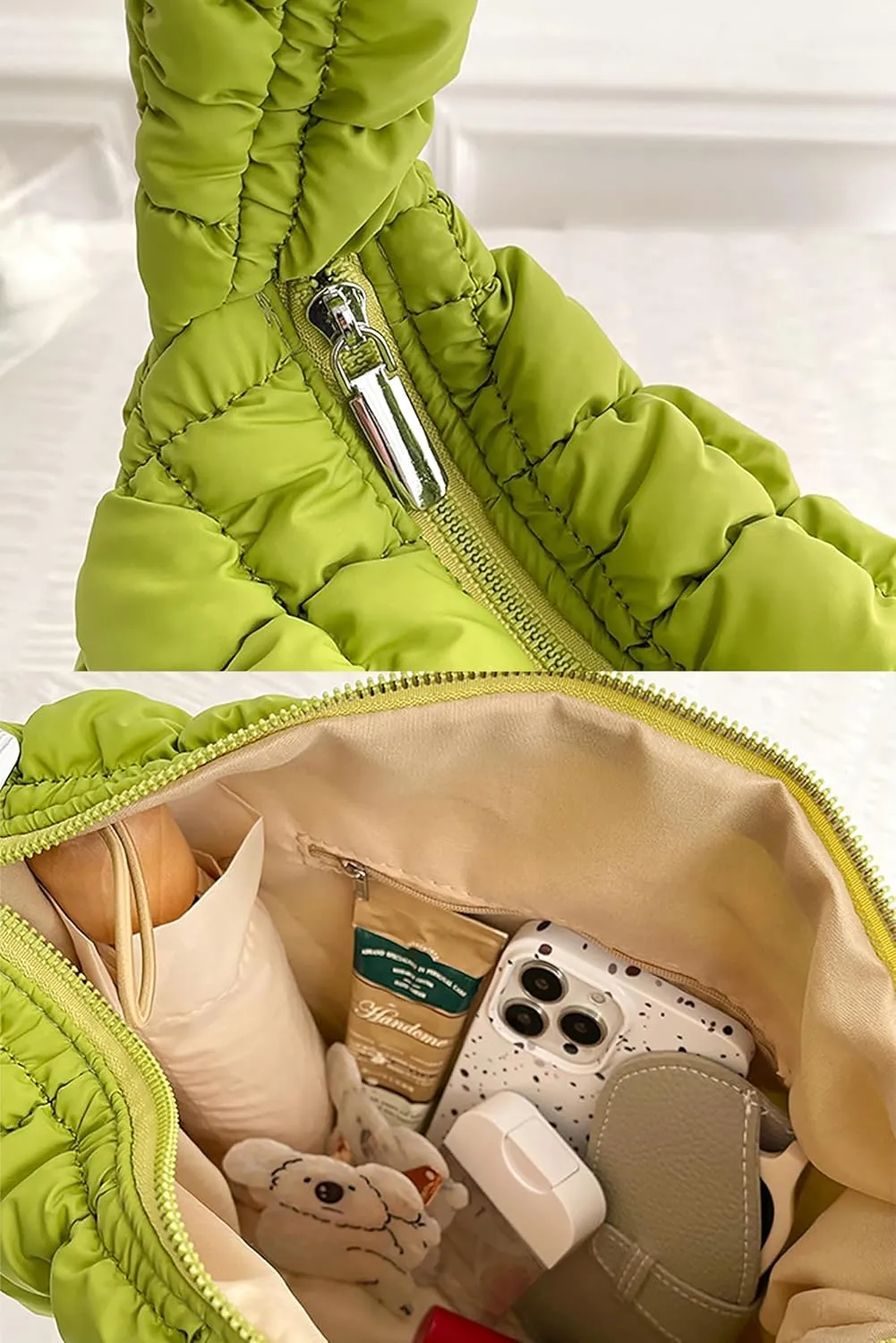 Quilted Tote Bag for Women Puffer Bag Lightweight Padding Shoulder Purse Hobo Bags Satchel Handbag Cloud Bags with Zip 2025