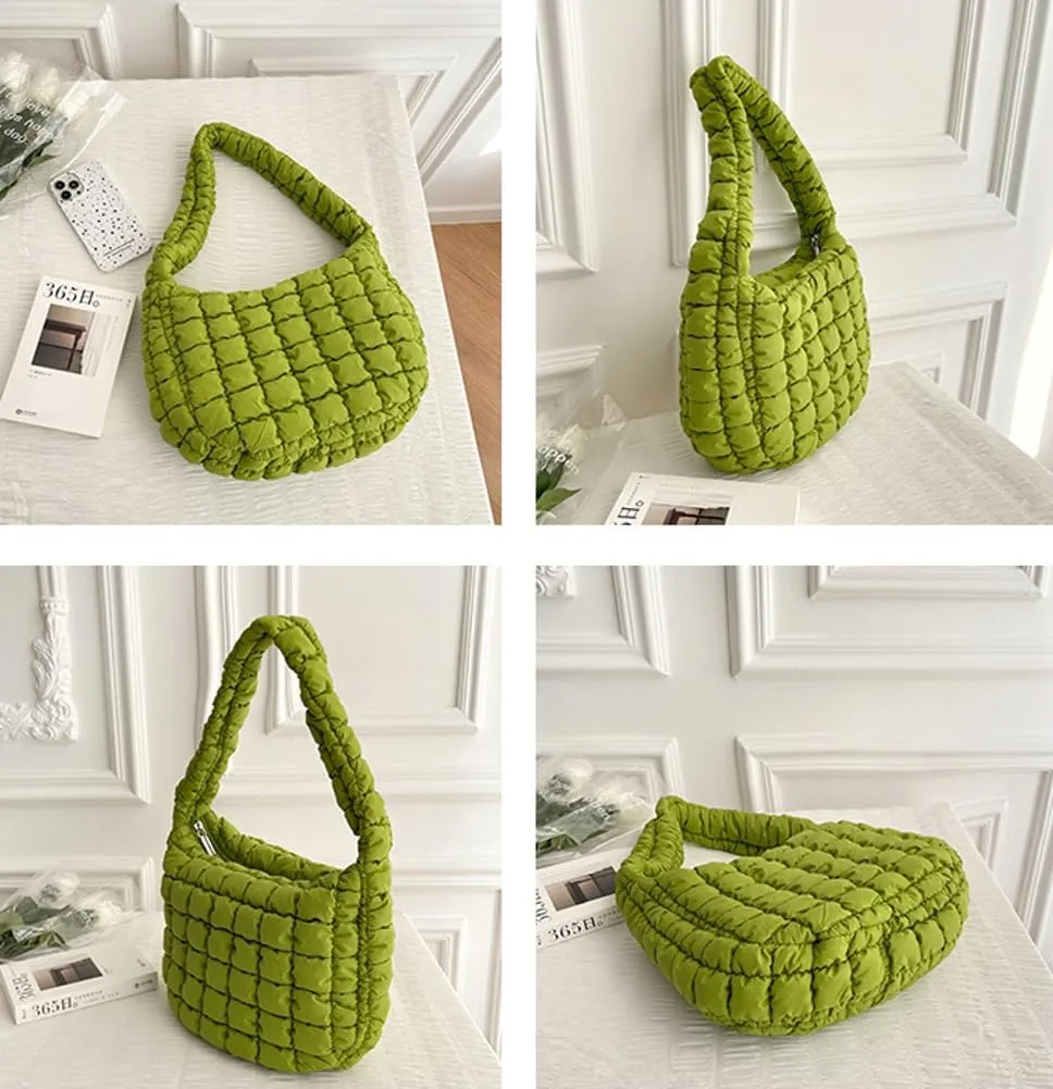 Quilted Tote Bag for Women Puffer Bag Lightweight Padding Shoulder Purse Hobo Bags Satchel Handbag Cloud Bags with Zip 2025