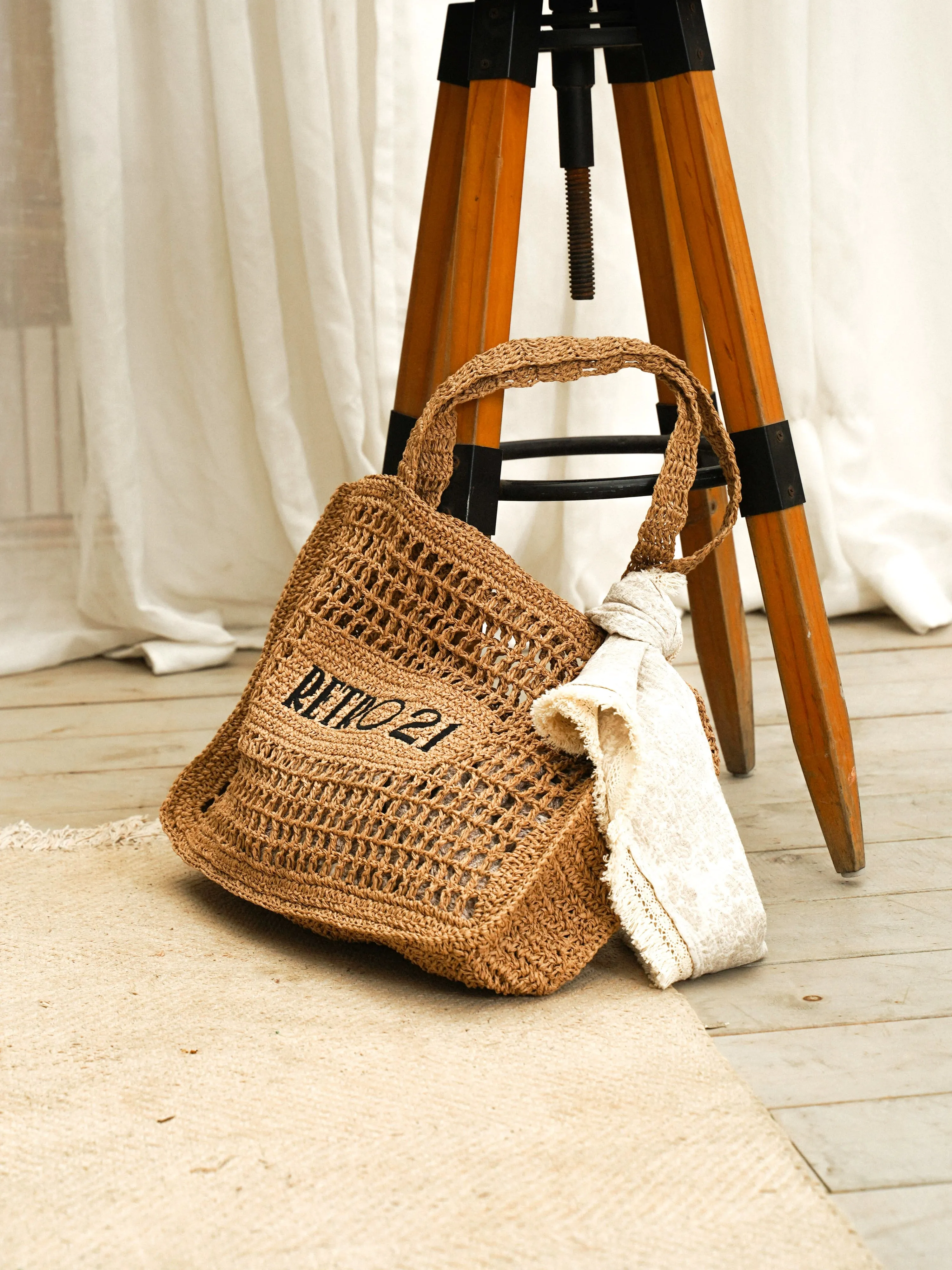 Raffia Woven Tote