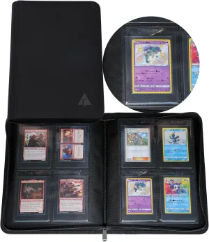 Rayvol 4-Pocket Binder for Semi Rigid Card Holders, Holds 208 Semi Rigid Card Holder, Semi Rigid Card Holder Binder