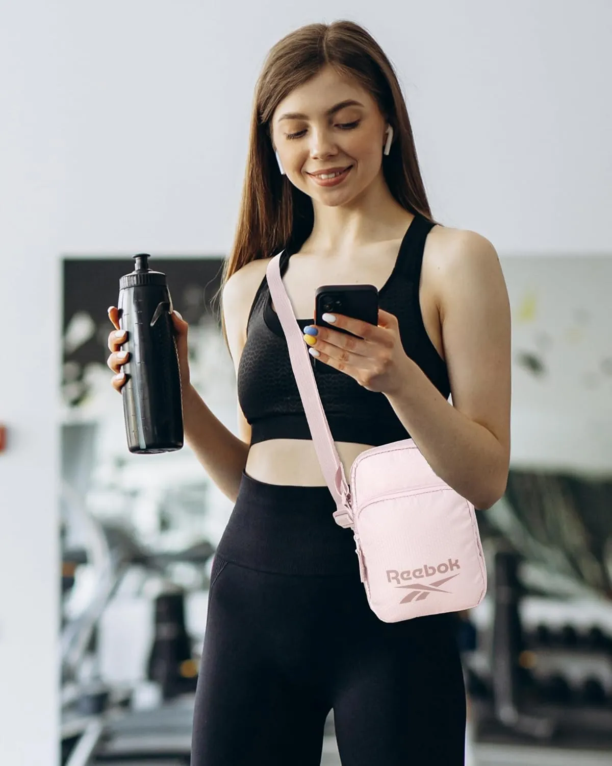 Reebok Womens Crossbody Bag - Lightweight Small Crossbody Bags for Women, Compact Casual Sling Shoulder Bag for Everyday Use