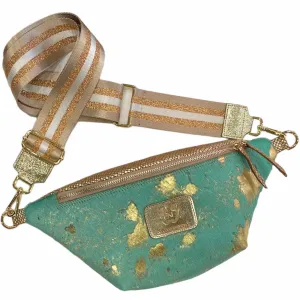 REGULAR. LAGOON 'PONY-SKIN' BELT BAG VINTAGE GOLD DETAILS