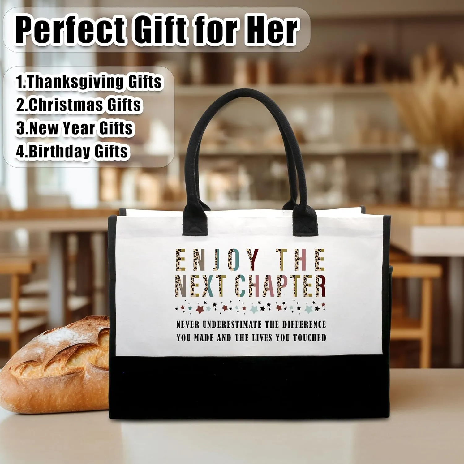Retirement Birthday Gift Tote Bag with Pockets - A09-A14