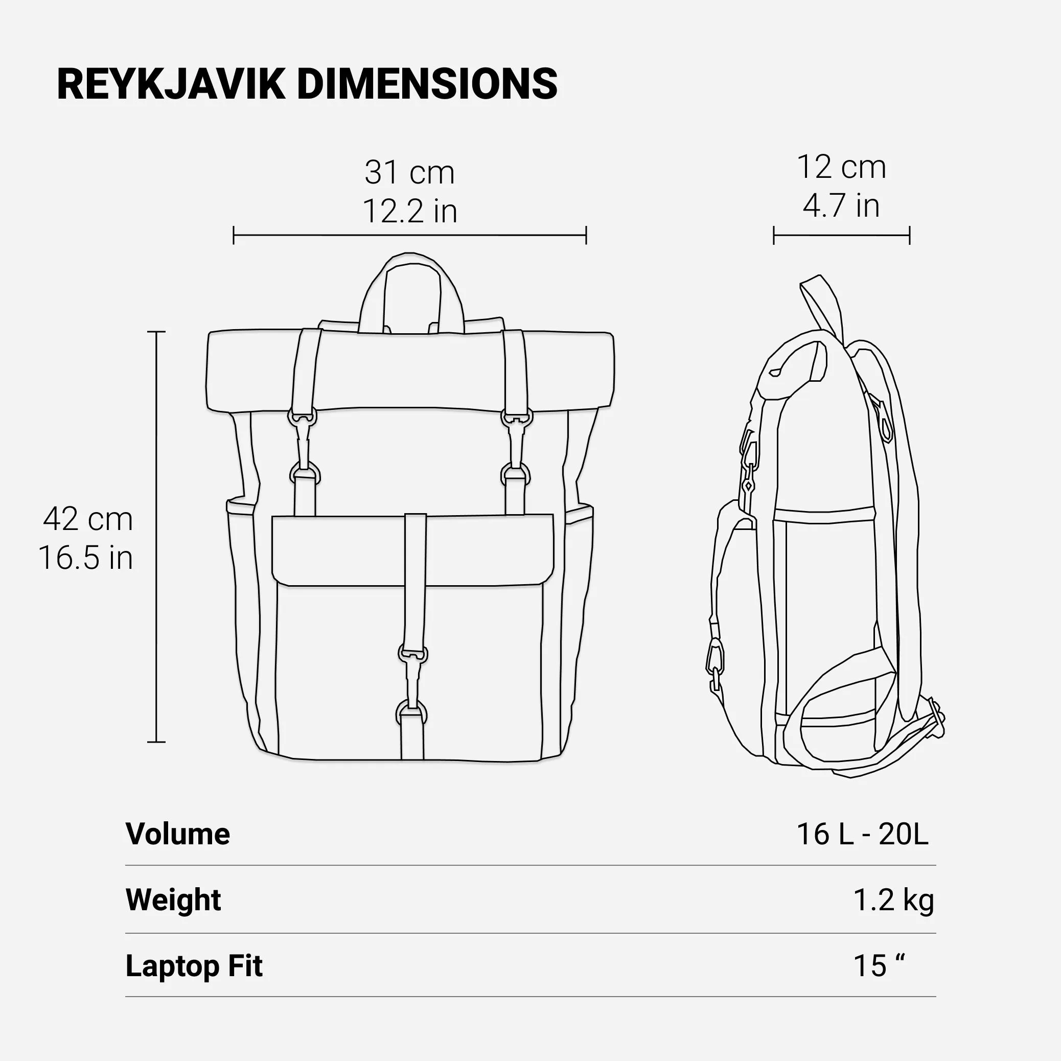 Retro Leinwand Rucksack | REYKJAVIK