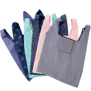 Reusable Foldable Shopping Bags 6PCS 6Styles